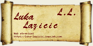 Luka Lazičić vizit kartica